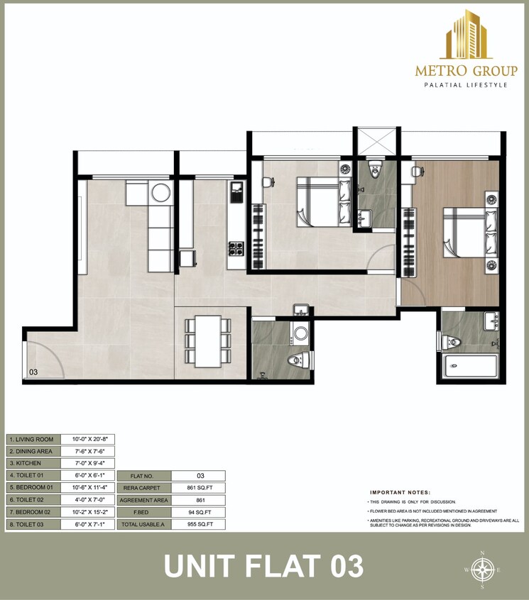 undefined, metro-regalia 2 Bedroom 863 Sq.Ft. Apartment In Shivai Nagar Thane 8775957