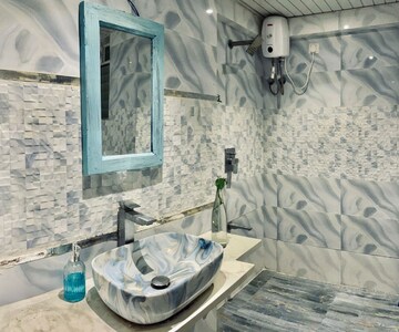 Bathroom in 3 BHK Apartment at Mohini Castle, Khar West – for Rent
