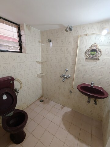 Bathroom in 3 BHK Apartment at Miramar – for Rent