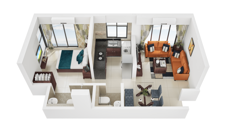 Floor Plan, borivali east 1 Bedroom 353 Sq.Ft. Apartment In Borivali East Mumbai 8777506