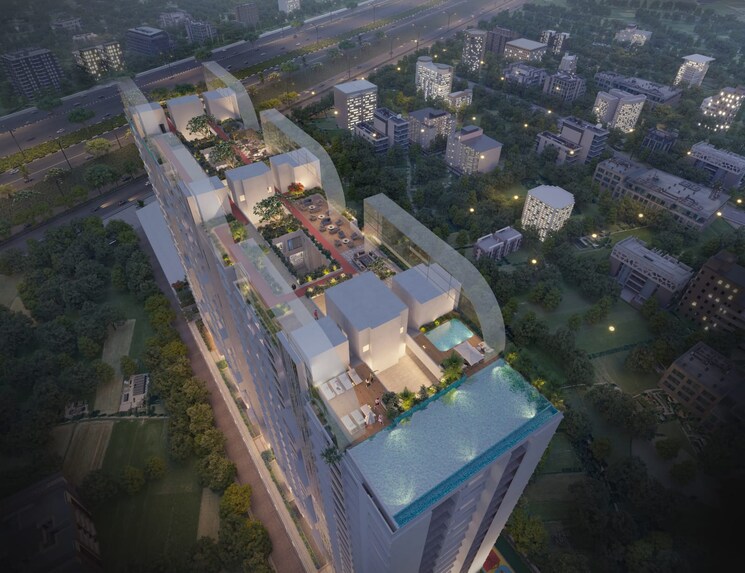 Swimming Pool, merlin-ventana 4 Bedroom 1482 Sq.Ft. Apartment In Baner Pune 8777882