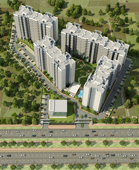 2 BHK 725 Sq.Ft. Apartment in Bedarwals Sixty Three Golf Drive