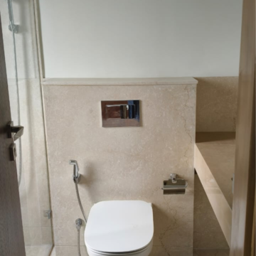 Bathroom in 3 BHK Apartment at Piramal Aranya Arav, Reay Road – for Rent