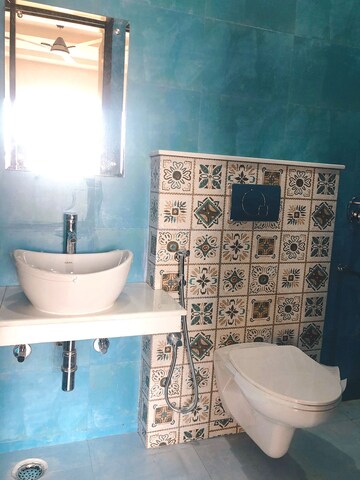 Bathroom in 1 BHK Builder Floor at Aerocity – for Rent