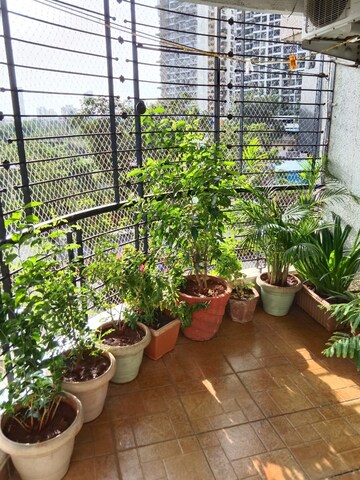 Balcony in 2 BHK Apartment at Trishul Patel Heights, Ghansoli – for Rent