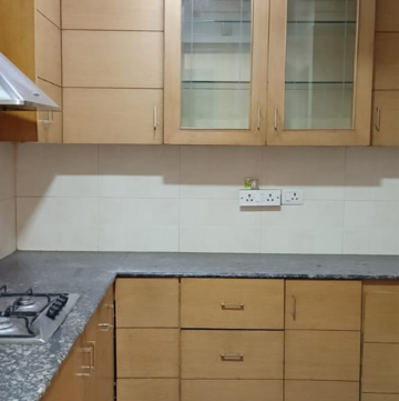 Kitchen in 3 BHK Builder Floor at Panchsheel Enclave – for Rent