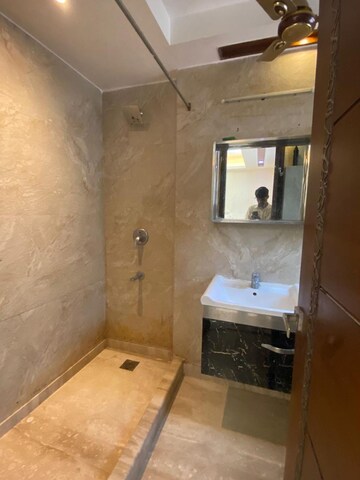 Bathroom in 3 BHK Builder Floor at Shivalik Colony – for Rent
