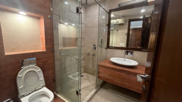 Bathroom in 4 BHK Builder Floor at Greater Kailash – for Rent