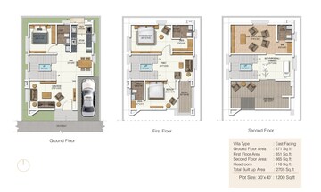 Floor Plan in 5 BHK Villa at DSR Elixir, Whitefield – for Sale