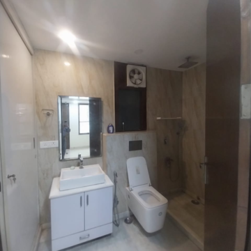 Bathroom in 4 BHK Builder Floor at New Friends Colony – for Rent