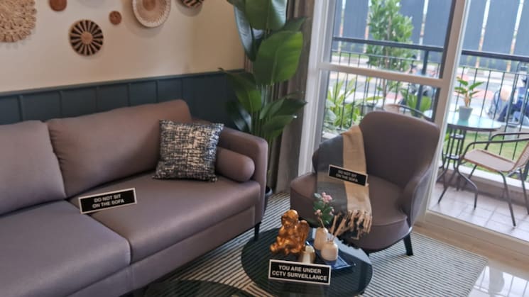 Living Room, sowparnika-rhythm-of-rain 1 Bedroom 543 Sq.Ft. Apartment In Whitefield Bangalore 8778537