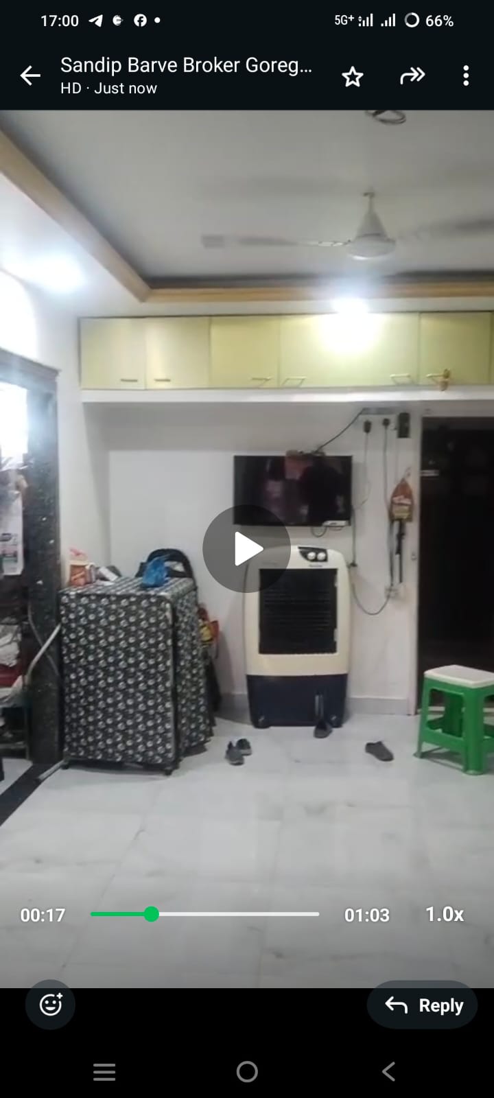 1 Rk+ Pooja Room Apartment For Rent in Nagari Niwara CHS