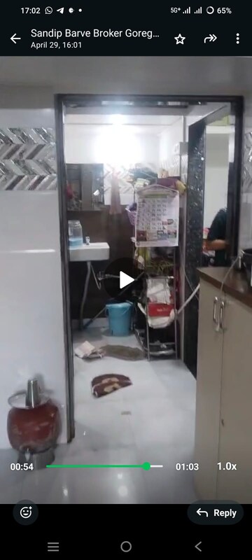 Kitchen in 1 RK Apartment at Nagari Niwara CHS, Goregaon East – for Rent