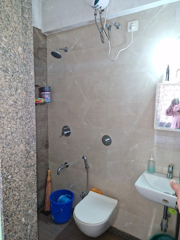 Bathroom in 1.5 BHK Apartment at Roha Satsang Bharti, Malad East – for Rent