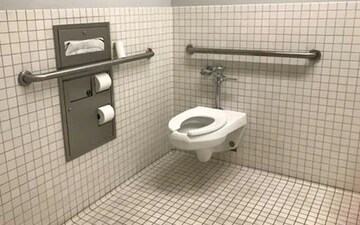 Bathroom in Office Space at Pinnacle Business Park, Andheri East – for Rent