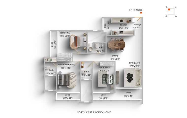 Floor Plan, runwal-greens 3 Bedroom 1758 Sq.Ft. Apartment In Mulund West Mumbai 8779358