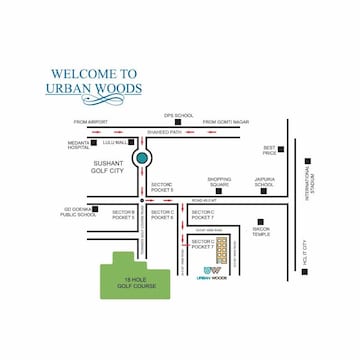 Floor Plan in 2 BHK Apartment at Urban Axis Urban Woods, Sushant Golf City – for Sale