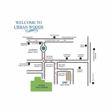 Floor Plan in 2.5 BHK Apartment at Urban Axis Urban Woods, Sushant Golf City – for Sale