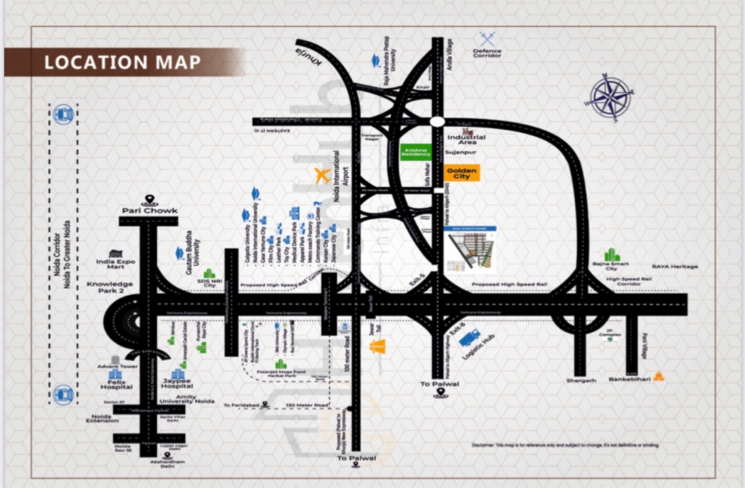 Map Location, jewar  150 Sq.Yd. Plot In Jewar Greater Noida 8779598