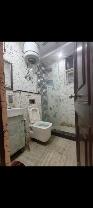 Bathroom in 3 BHK Builder Floor at Chattarpur – for Rent