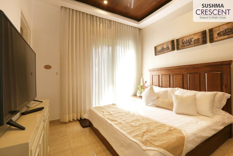 Bedroom, sushma-crescent 3 Bedroom 1590 Sq.Ft. Apartment In Dhakoli Zirakpur 8779810
