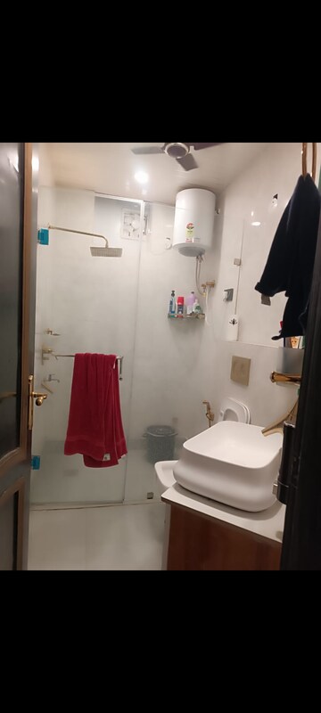 Bathroom in 2 BHK Builder Floor at Chattarpur – for Rent