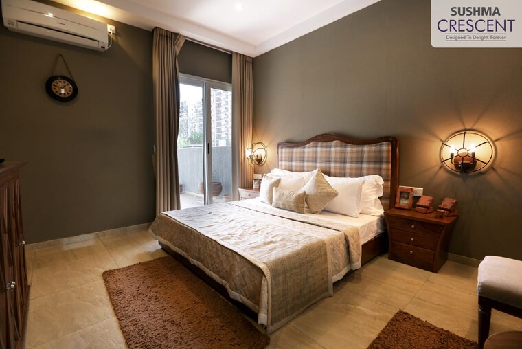 Bedroom, sushma-crescent 3 Bedroom 1705 Sq.Ft. Apartment In Dhakoli Zirakpur 8779828
