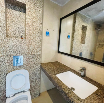 Bathroom in 2 BHK Apartment at Lodha Luxuria Priva, Majiwada – for Rent