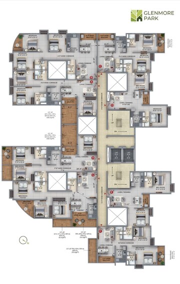 Floor Plan in 2 BHK Apartment at True Glenmore Park, Ramchandrapur – for Sale