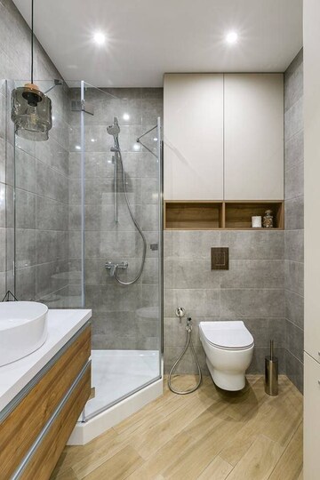 Bathroom in 3 BHK Builder Floor at Bhagya Laxmi Apartment, Rohini Sector 9 – for Rent