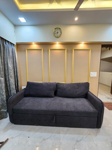 Living Room in 1 BHK Apartment at Sunteck Maxxworld, Tivri – for Rent