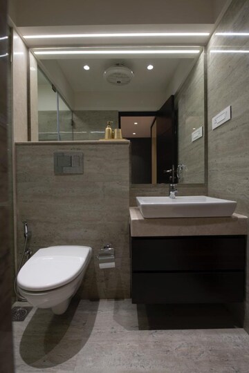 Bathroom in 3 BHK Apartment at Raheja Ridgewood, Goregaon East – for Rent