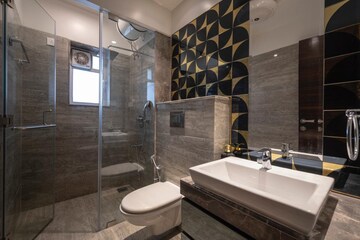Bathroom in 3 BHK Apartment at Raheja Ridgewood, Goregaon East – for Rent
