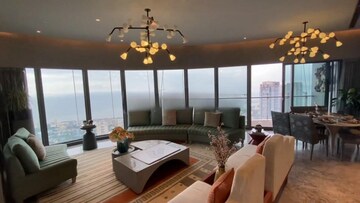 Living Room in 4 BHK Apartment at Lodha World View, Worli – for Rent