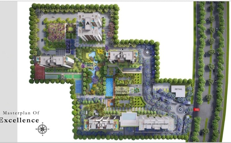 Master Plan, silverglades-the-legacy 5 Bedroom 4800 Sq.Ft. Apartment In Sector 63a Gurgaon 8780679