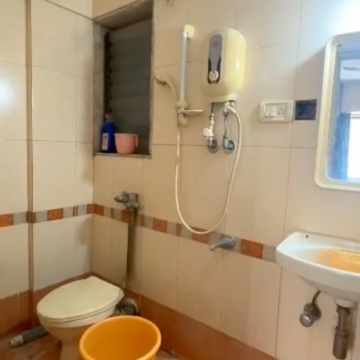 Bathroom in 1 BHK Apartment at Bhagwan Shiv Shivneri CHS, Chakala – for Rent