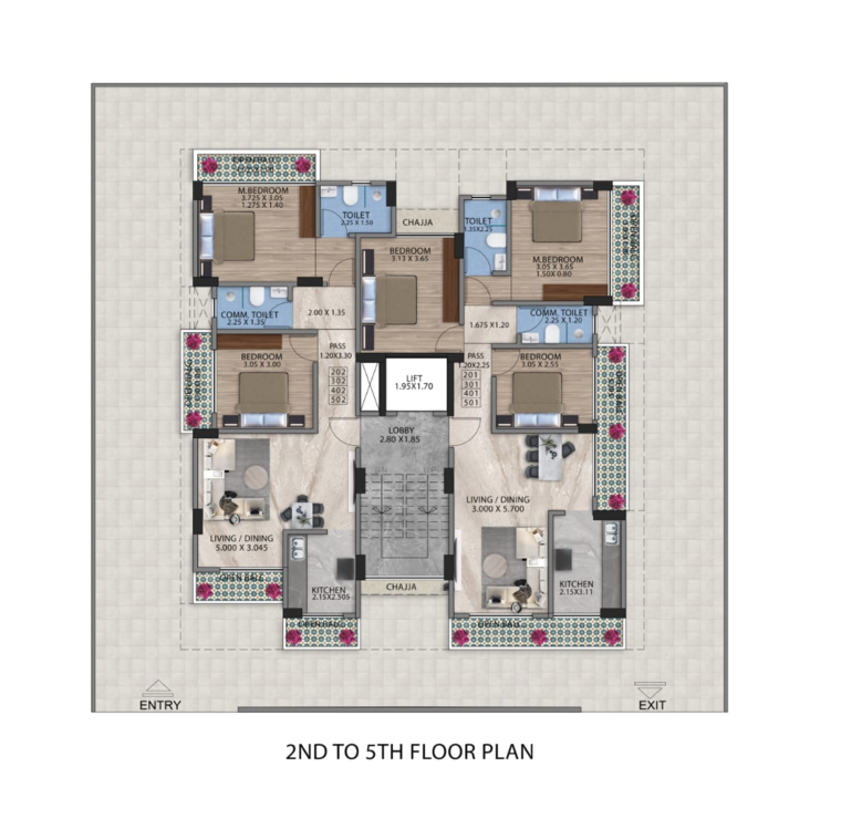 Floor Plan, kharghar sector 21 3 Bedroom 941 Sq.Ft. Apartment In Kharghar Sector 21 Navi Mumbai 8780996