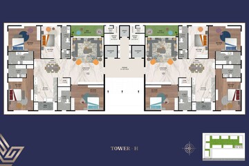 4 BHK Apartment – Exterior View View at Vesu - for Sale