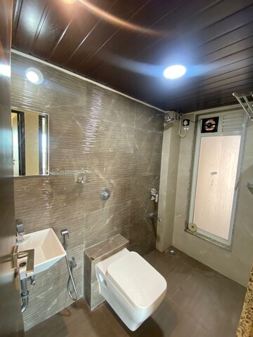 Bathroom in 2 BHK Apartment at Gurukrupa Marina Enclave, Malad West – for Rent