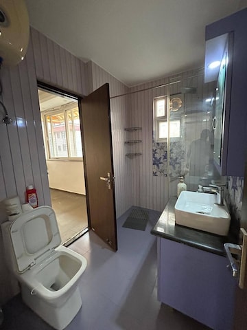 Bathroom in 3 BHK Apartment at Shapoorji Pallonji Joyville Phase 2, Sector 102 – for Rent