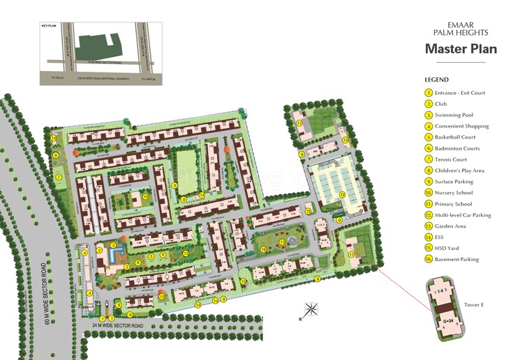 Master Plan, emaar-palm-heights 3.5 Bedroom 2025 Sq.Ft. Apartment In Sector 77 Gurgaon 8782808
