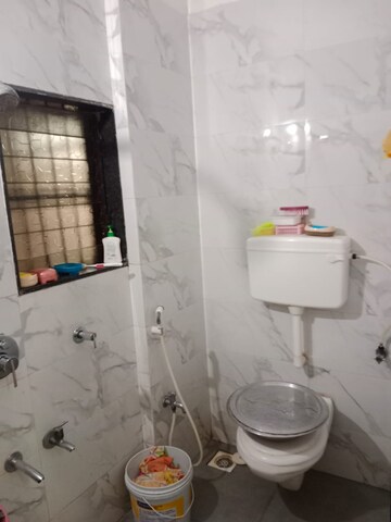 Bathroom in 1 BHK Apartment at Sajan Heights, Dombivli West – for Rent