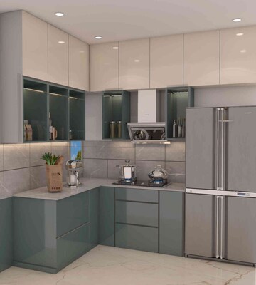 Kitchen in 2 BHK Builder Floor at Girp Society, Dlf Ankur Vihar – for Rent