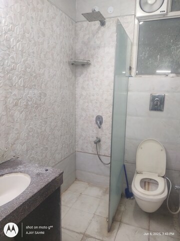 Bathroom in 2 BHK Builder Floor at Mehrauli – for Rent