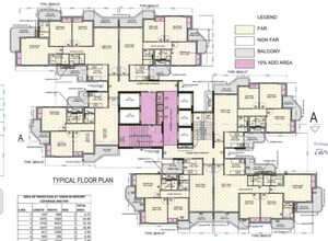 Floor Plan in 3 BHK Apartment at Eldeco Ballads Of Bliss, Sector 22d Yamuna Expressway – for Sale