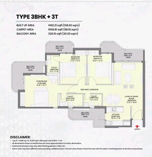 3 BHK Apartment For Sale in Eldeco Ballads Of Bliss, Sector 22d Yamuna Expressway