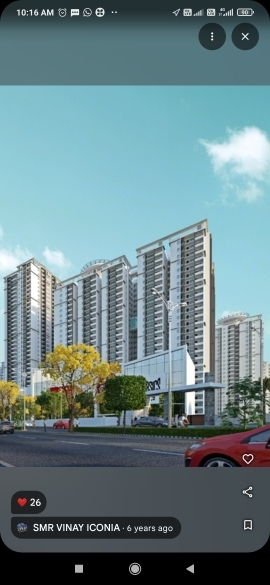 3 BHK + Pooja Room Apartment For Rent in SMR Vinay Iconia Hyderabad