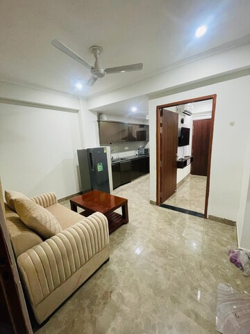 Living Room in 3 BHK Builder Floor at Ansal Sushant Floors, Sushant Lok ii – for Rent