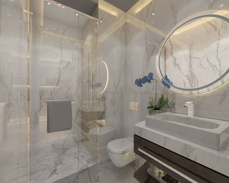 Bathroom, uniwest-hub Studio 525 Sq.Ft. Apartment In Gaur Yamuna City Greater Noida 8783577