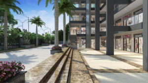 Balcony in Studio Apartment at Uniwest Hub, Gaur Yamuna City – for Sale